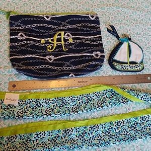 Thirty one Zipper Pouch, Scarf and Coin Purse Set